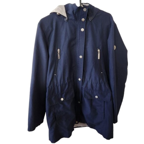 London Fog Navy Blue Jacket - Size Large - Picture 1 of 10